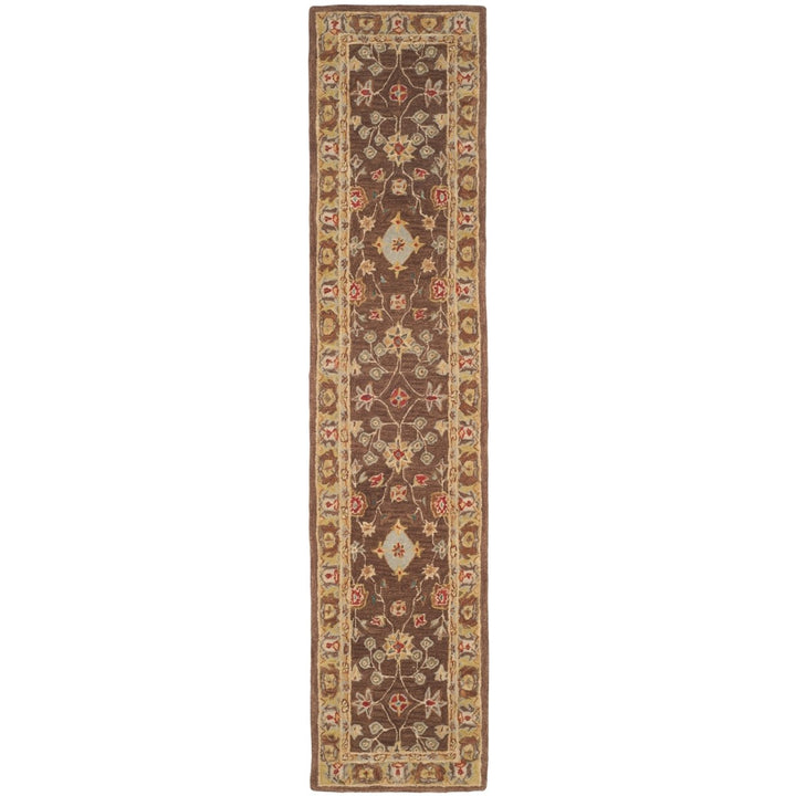 SAFAVIEH Anatolia AN562A Handmade Brown / Gold Rug Image 1