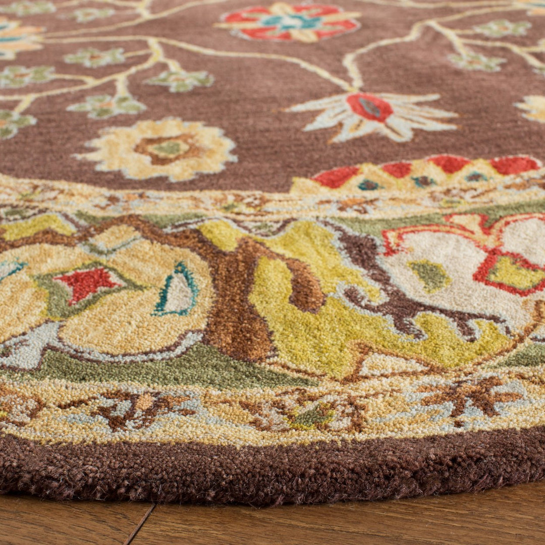 SAFAVIEH Anatolia AN562A Handmade Brown / Gold Rug Image 6