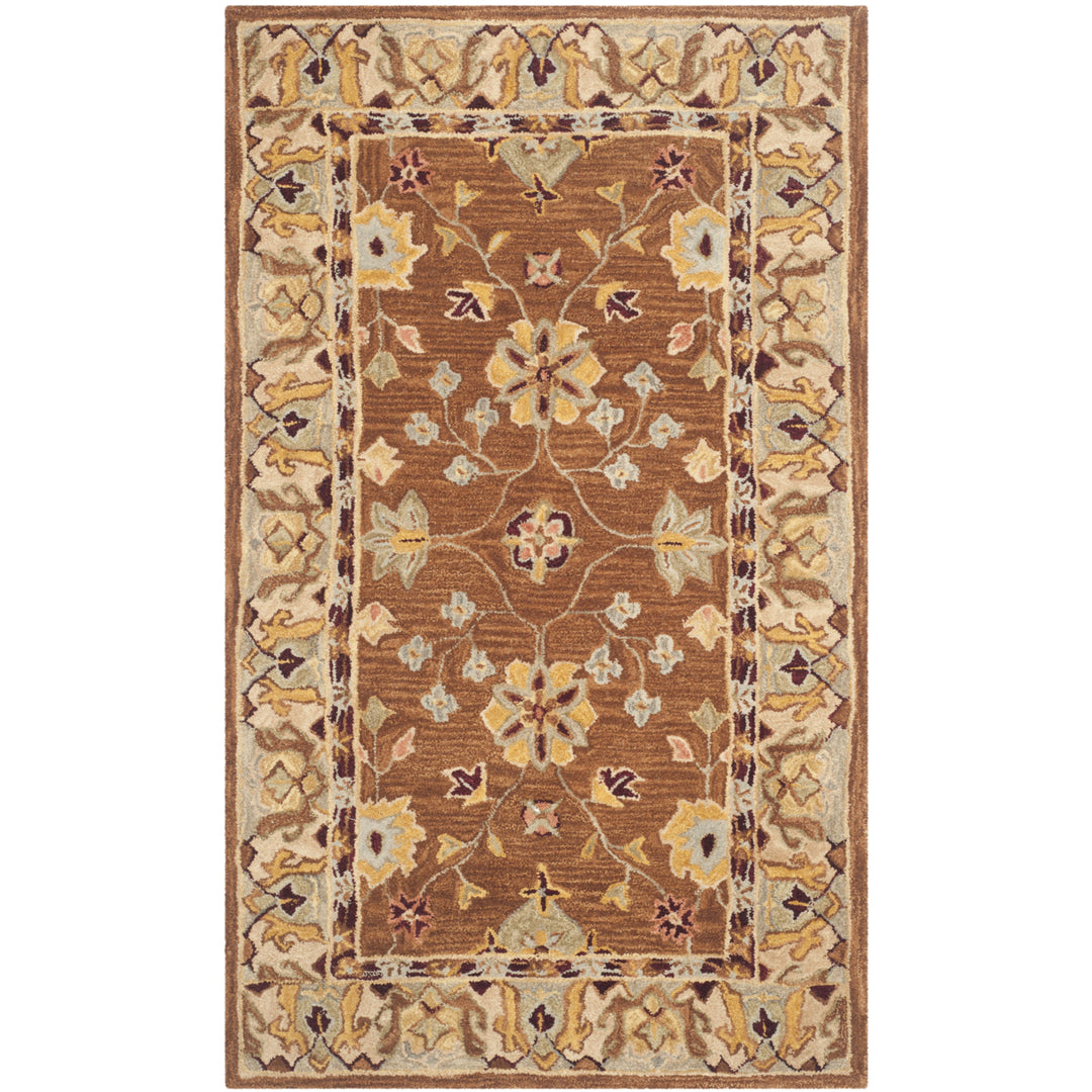 SAFAVIEH Anatolia AN562B Handmade Tan / Ivory Rug Image 8