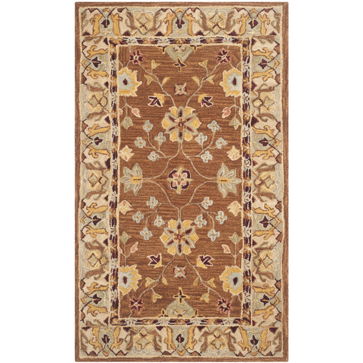 SAFAVIEH Anatolia AN562B Handmade Tan / Ivory Rug Image 1