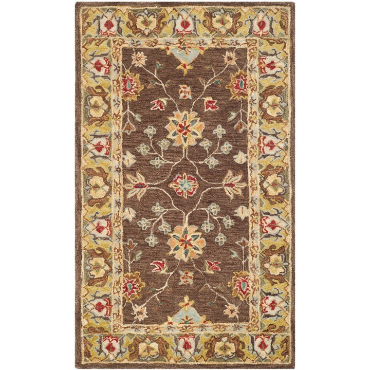 SAFAVIEH Anatolia AN562A Handmade Brown / Gold Rug Image 8