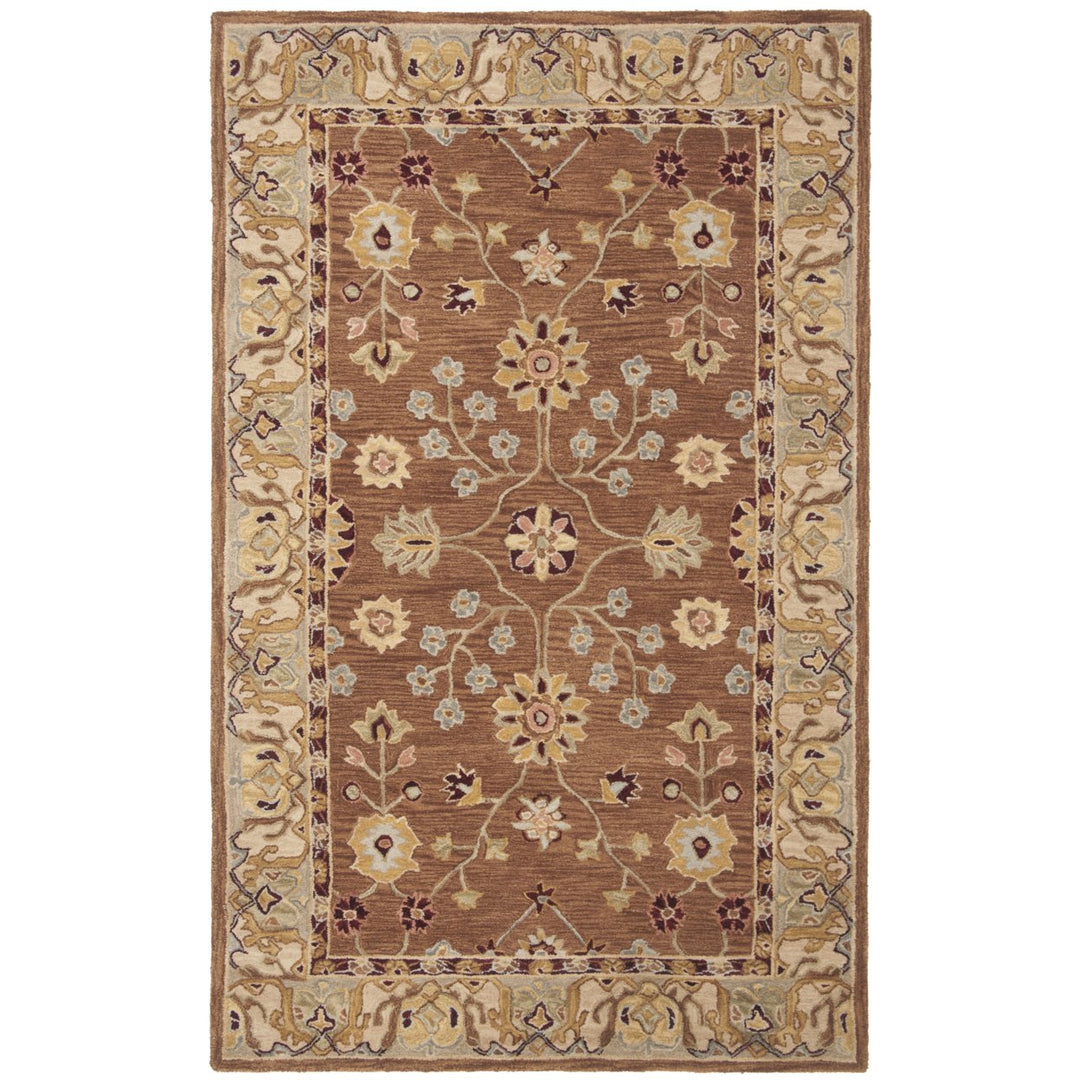 SAFAVIEH Anatolia AN562B Handmade Tan / Ivory Rug Image 1