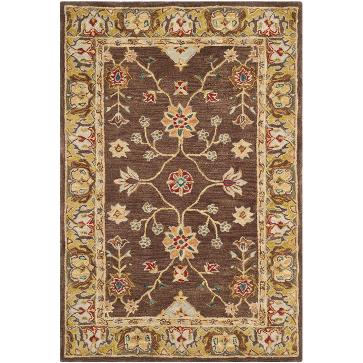 SAFAVIEH Anatolia AN562A Handmade Brown / Gold Rug Image 9