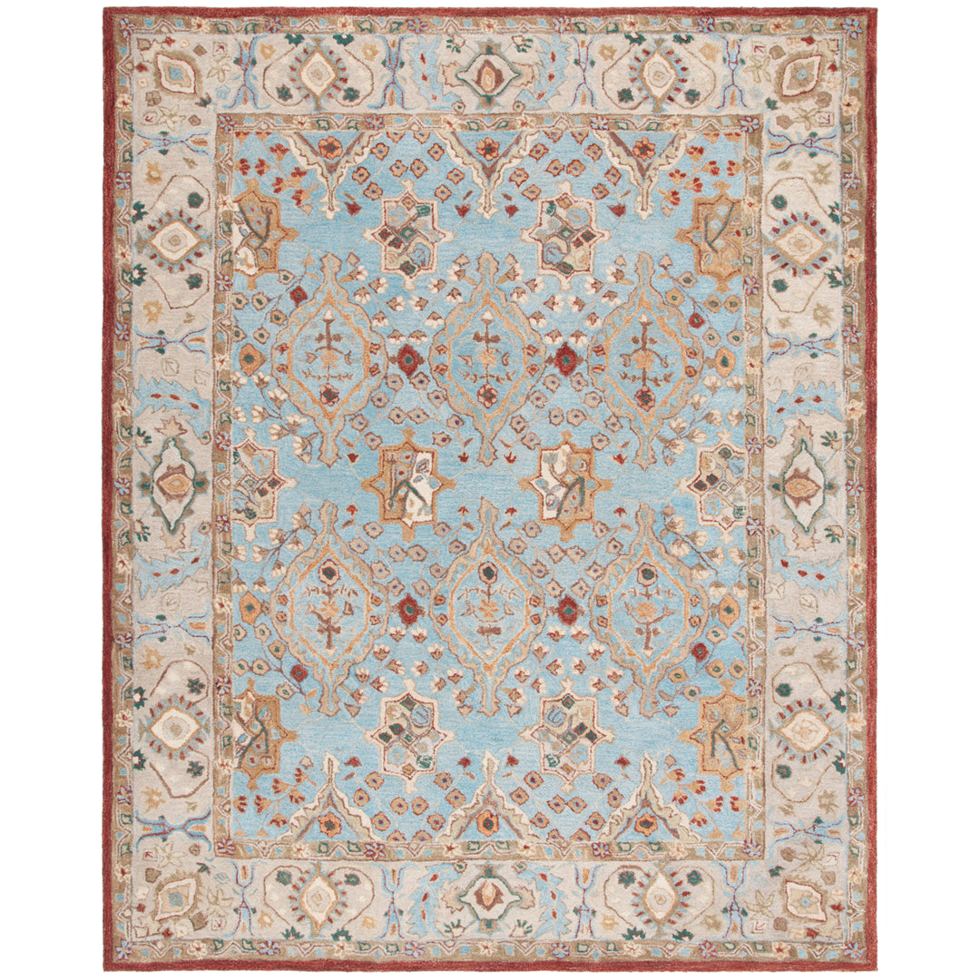 SAFAVIEH Anatolia AN566A Handmade Blue / Ivory Rug Image 1