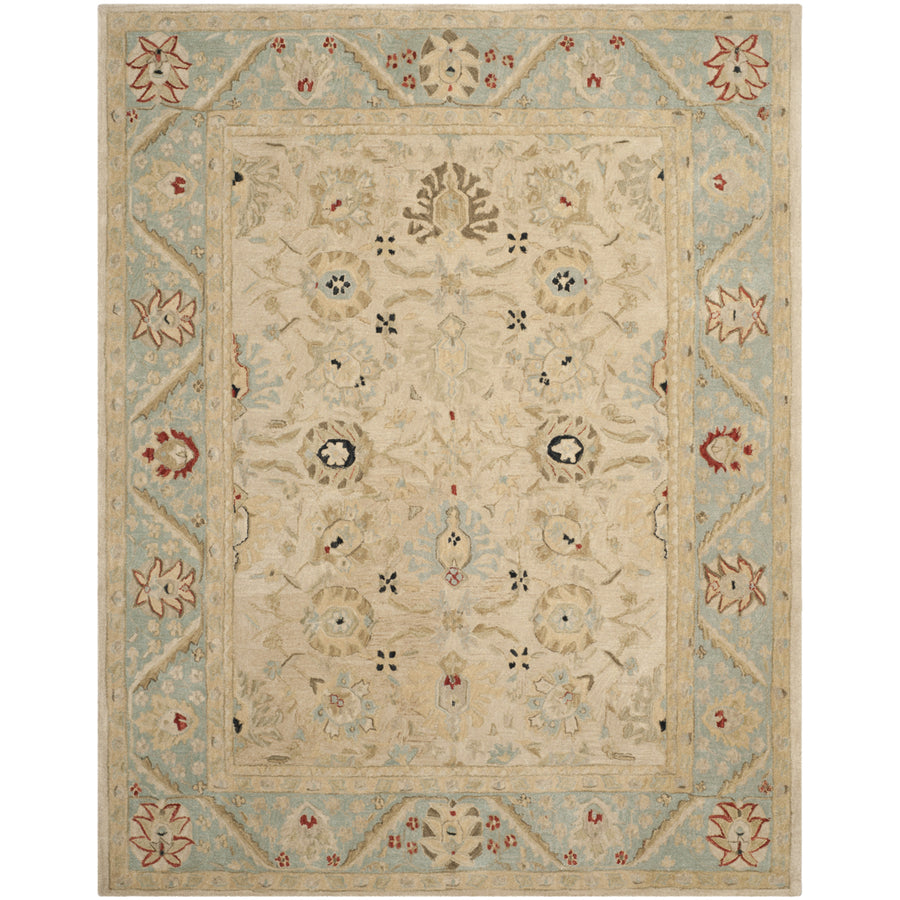 SAFAVIEH Anatolia AN569C Natural / Soft Turquoise Rug Image 1