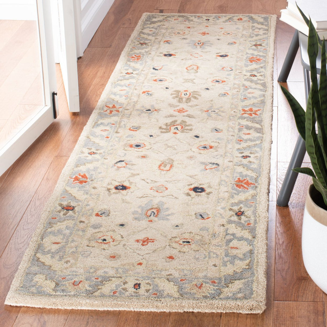 SAFAVIEH Anatolia AN569C Natural / Soft Turquoise Rug Image 3