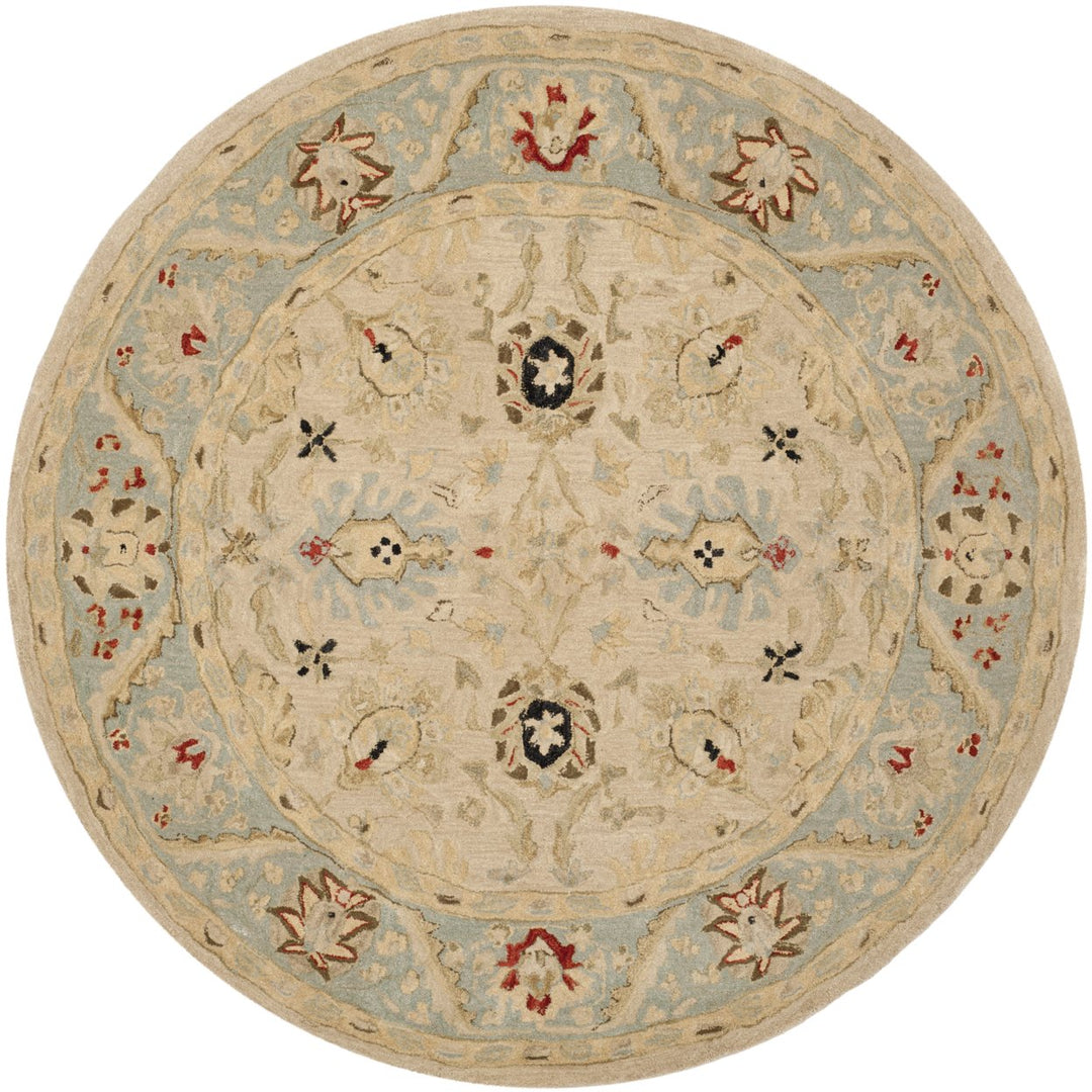 SAFAVIEH Anatolia AN569C Natural / Soft Turquoise Rug Image 1