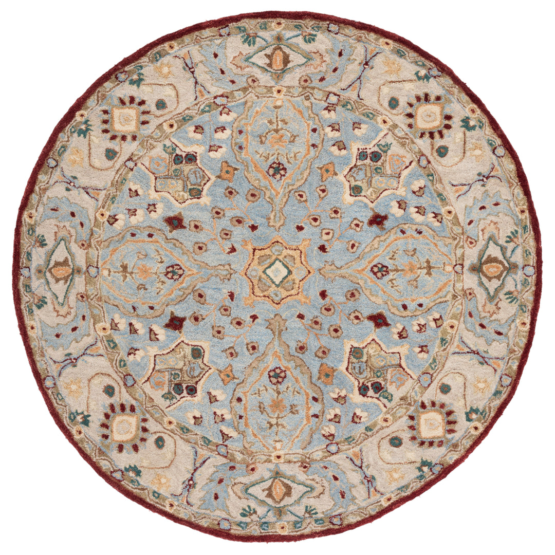 SAFAVIEH Anatolia AN566A Handmade Blue / Ivory Rug Image 4