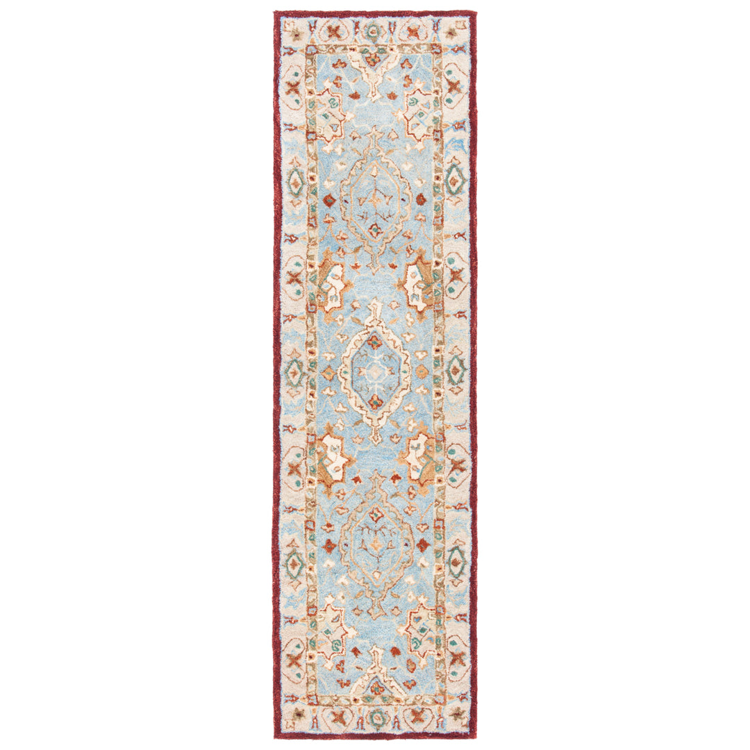 SAFAVIEH Anatolia AN566A Handmade Blue / Ivory Rug Image 5