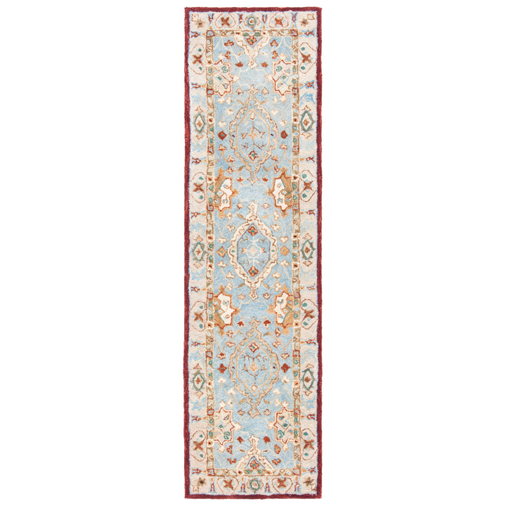 SAFAVIEH Anatolia AN566A Handmade Blue / Ivory Rug Image 5