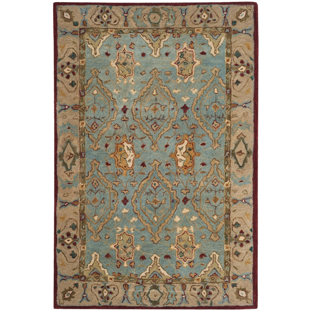 SAFAVIEH Anatolia AN566A Handmade Blue / Ivory Rug Image 8