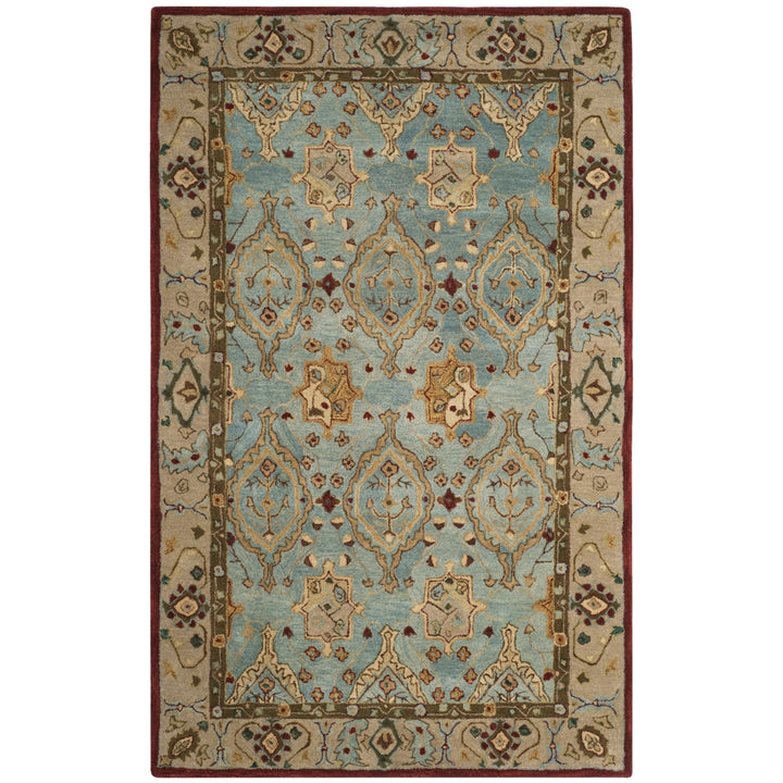 SAFAVIEH Anatolia AN566A Handmade Blue / Ivory Rug Image 9