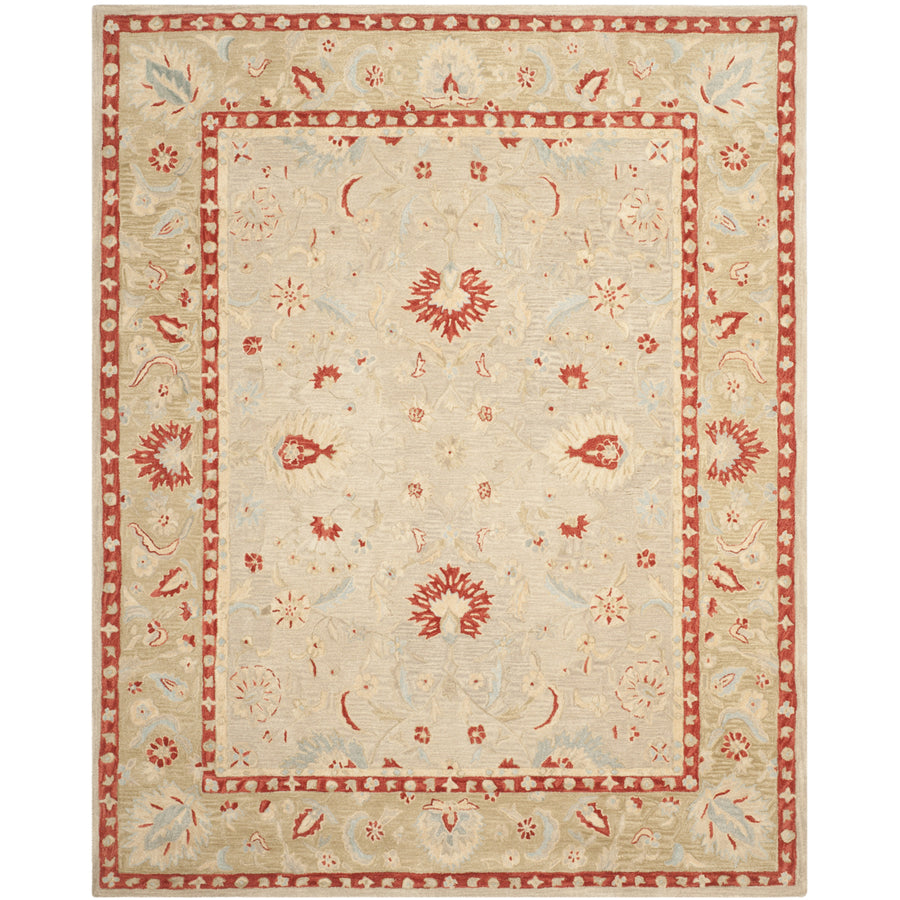 SAFAVIEH Anatolia AN571A Handmade Ivory / Green Rug Image 1