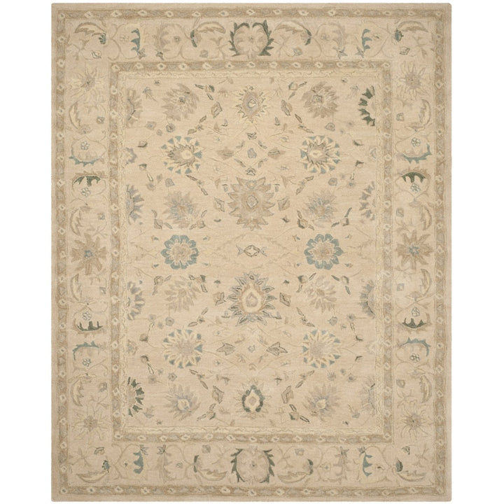 SAFAVIEH Anatolia AN572A Handmade Taupe / Blue Rug Image 1