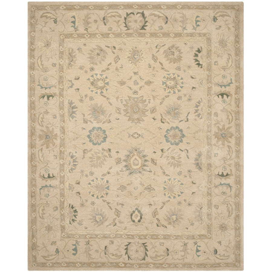 SAFAVIEH Anatolia AN572A Handmade Taupe / Blue Rug Image 1