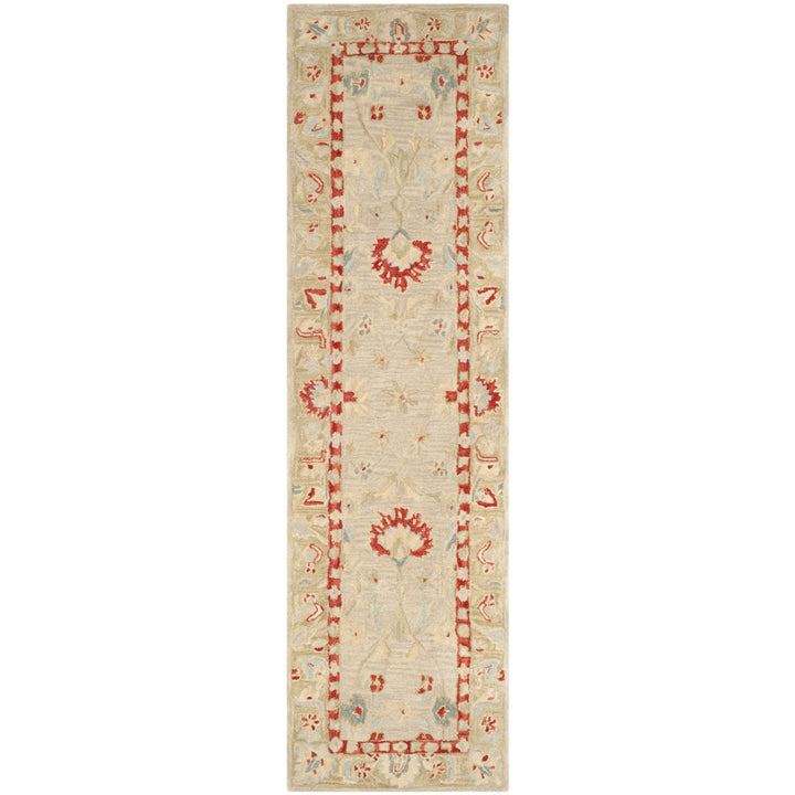 SAFAVIEH Anatolia AN571A Handmade Ivory / Green Rug Image 5