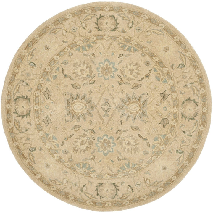 SAFAVIEH Anatolia AN572A Handmade Taupe / Blue Rug Image 1