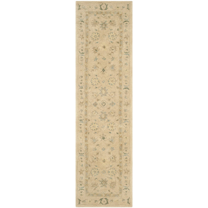 SAFAVIEH Anatolia AN572A Handmade Taupe / Blue Rug Image 5