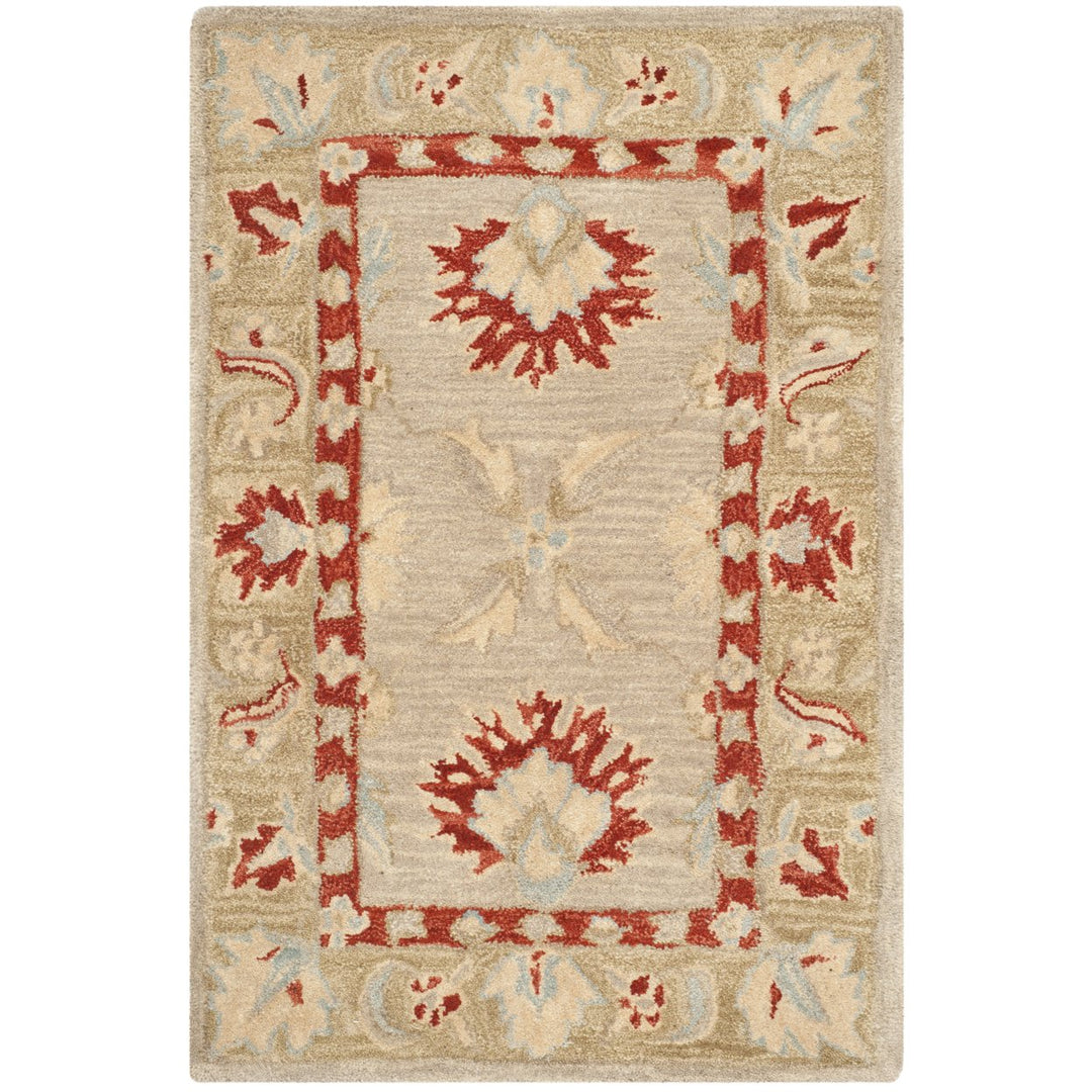 SAFAVIEH Anatolia AN571A Handmade Ivory / Green Rug Image 1