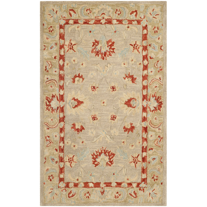 SAFAVIEH Anatolia AN571A Handmade Ivory / Green Rug Image 9