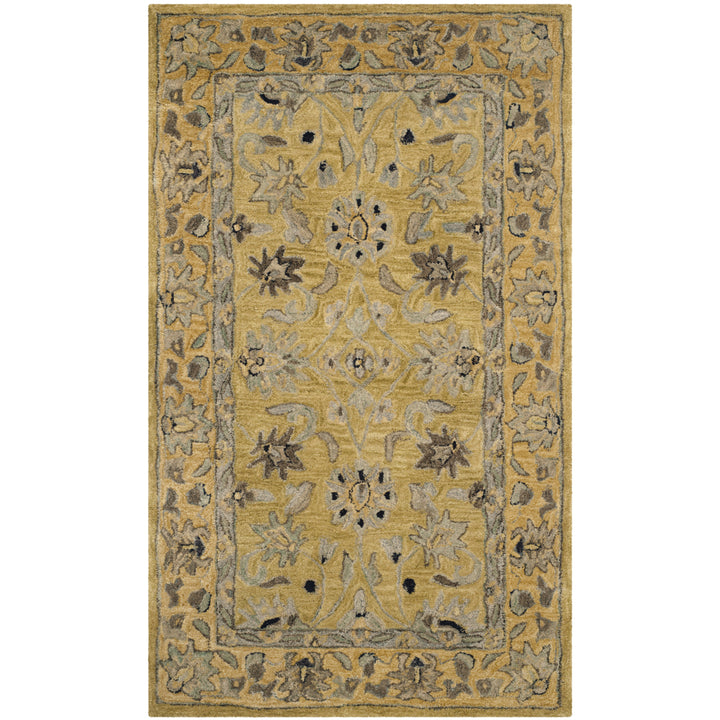 SAFAVIEH Anatolia AN580C Handmade Golden Pear /Smoke Rug Image 8