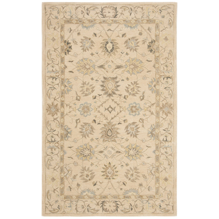 SAFAVIEH Anatolia AN572A Handmade Taupe / Blue Rug Image 9