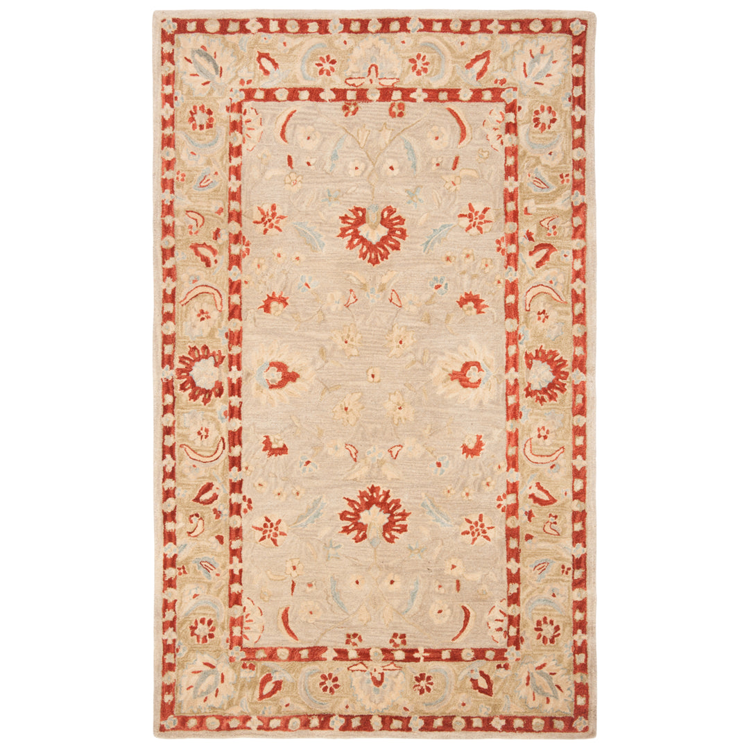 SAFAVIEH Anatolia AN571A Handmade Ivory / Green Rug Image 1