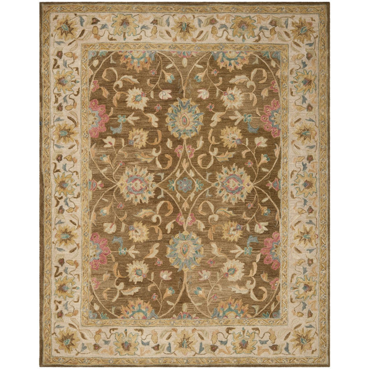 SAFAVIEH Anatolia AN580F Handmade Brown / Ivory Rug Image 1