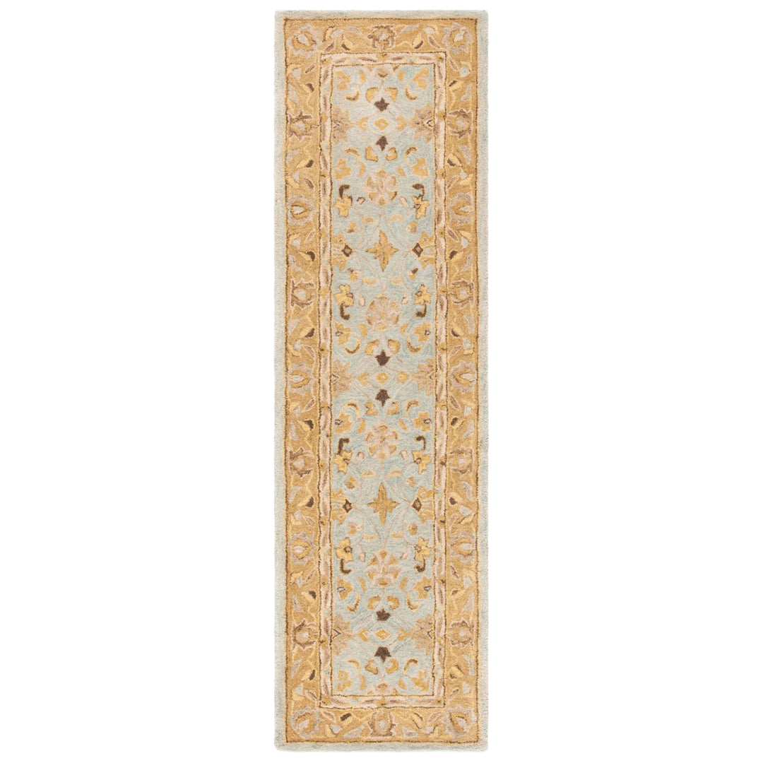 SAFAVIEH Anatolia AN580D Handmade Ivory / Blue Rug Image 5