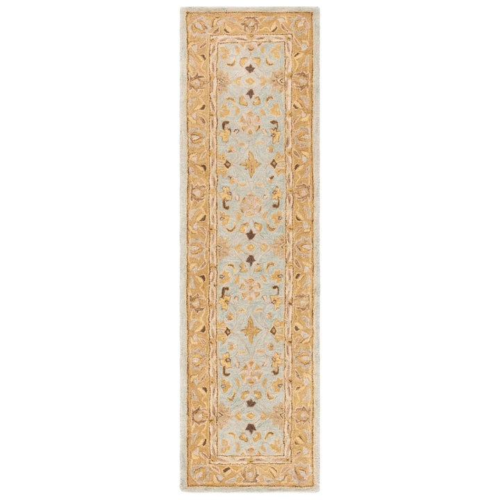 SAFAVIEH Anatolia AN580D Handmade Ivory / Blue Rug Image 5