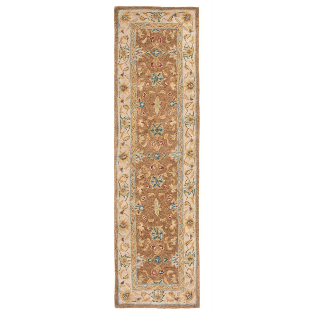 SAFAVIEH Anatolia AN580F Handmade Brown / Ivory Rug Image 5