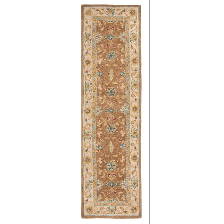 SAFAVIEH Anatolia AN580F Handmade Brown / Ivory Rug Image 1