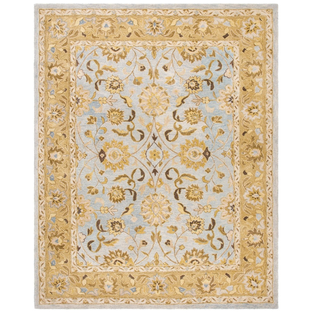 SAFAVIEH Anatolia AN580G Handmade Blue / Green Rug Image 1