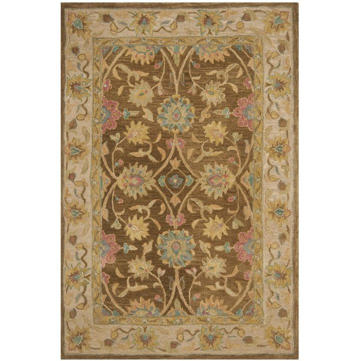 SAFAVIEH Anatolia AN580F Handmade Brown / Ivory Rug Image 8