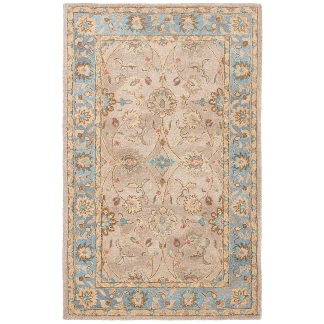 SAFAVIEH Anatolia AN580D Handmade Ivory / Blue Rug Image 10