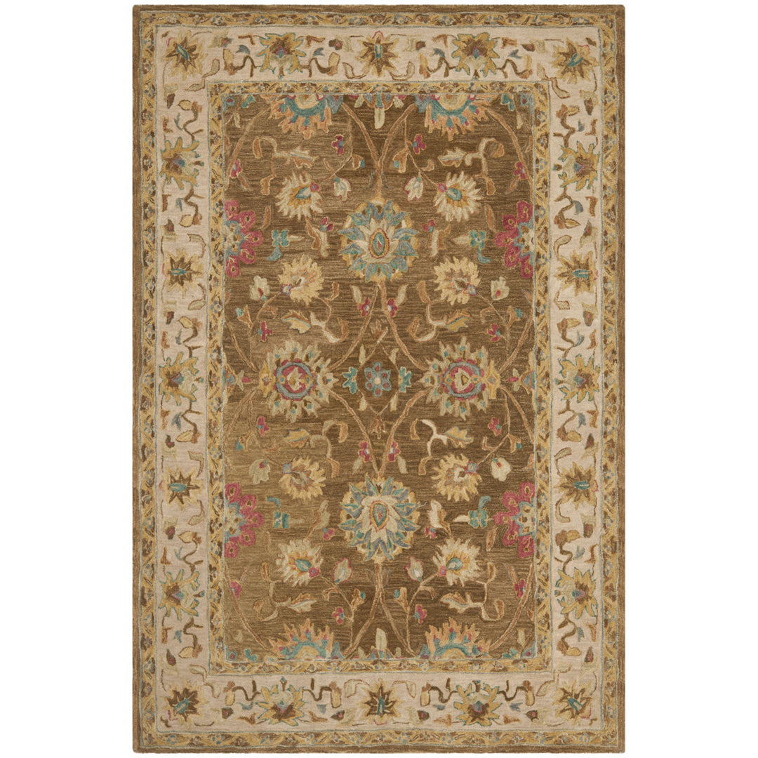 SAFAVIEH Anatolia AN580F Handmade Brown / Ivory Rug Image 11