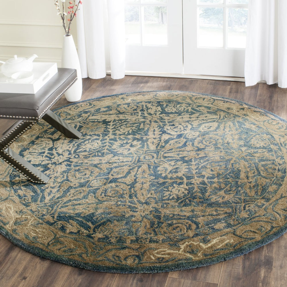 SAFAVIEH Anatolia AN583A Handmade Navy / Ivory Rug Image 2