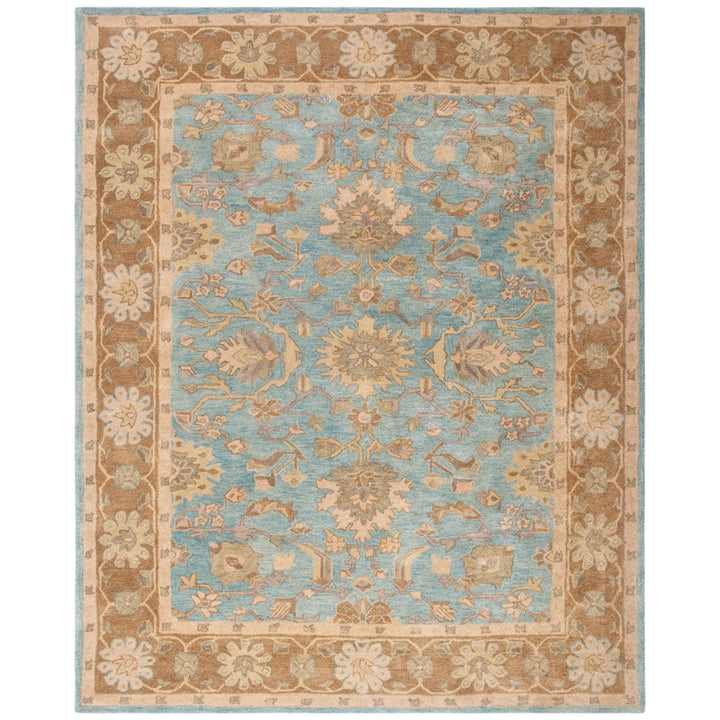 SAFAVIEH Anatolia AN585D Handmade Light Blue / Taupe Rug Image 1