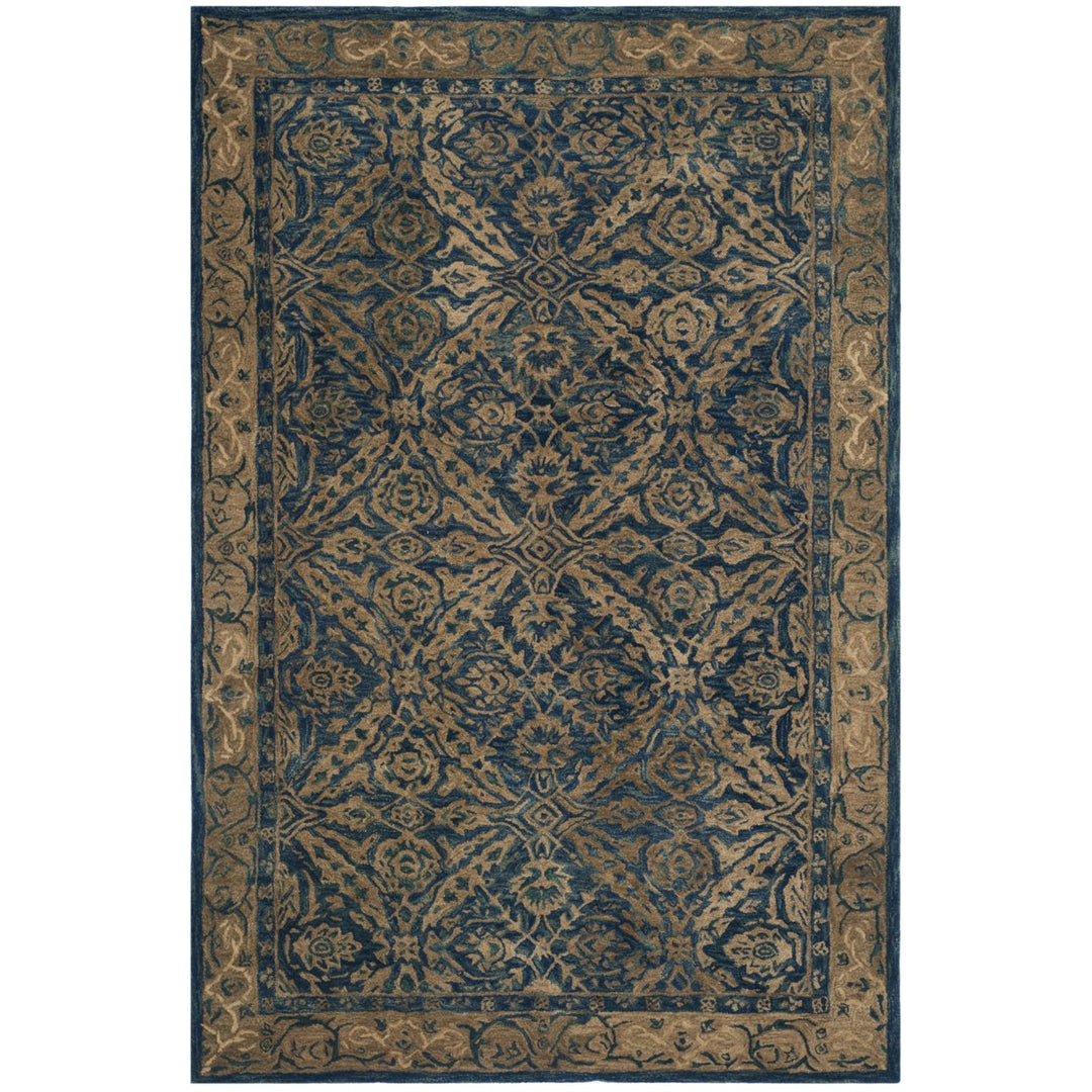 SAFAVIEH Anatolia AN583A Handmade Navy / Ivory Rug Image 8