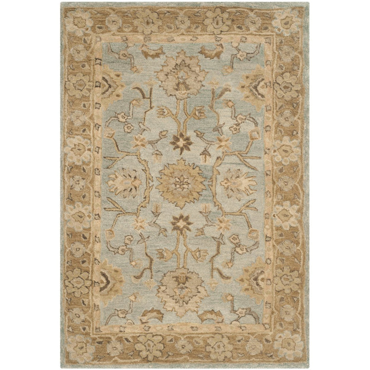 SAFAVIEH Anatolia AN585D Handmade Light Blue / Taupe Rug Image 8