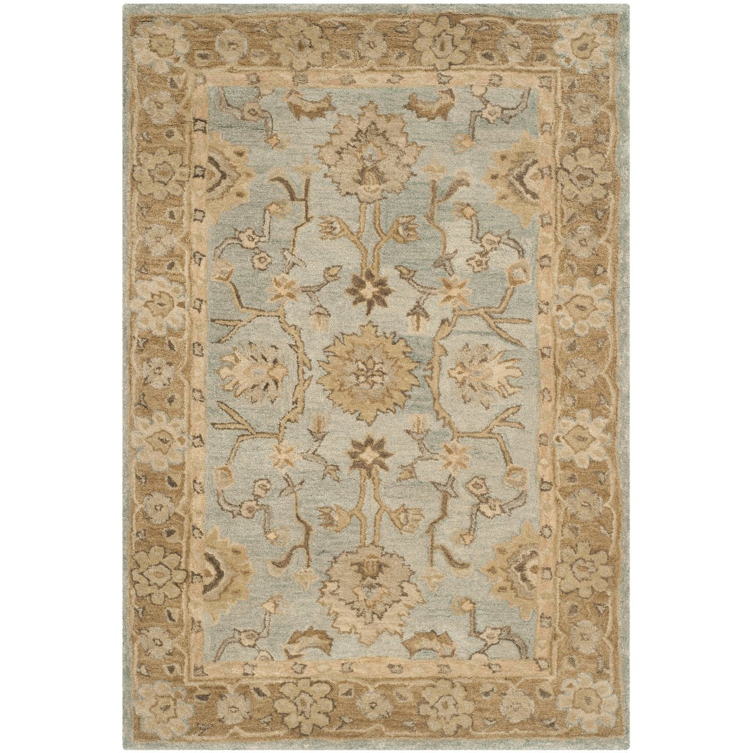 SAFAVIEH Anatolia AN585D Handmade Light Blue / Taupe Rug Image 1