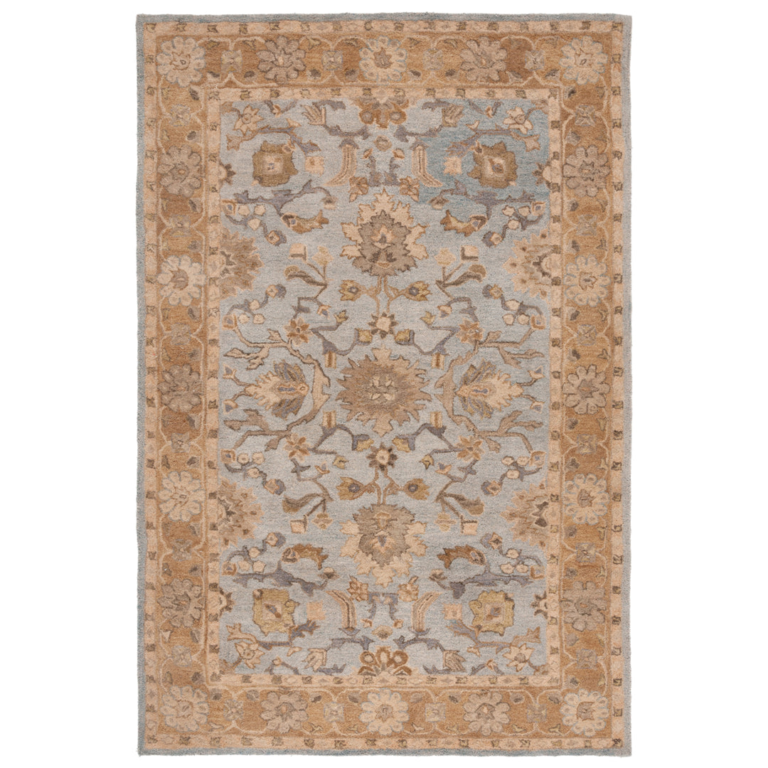 SAFAVIEH Anatolia AN585D Handmade Light Blue / Taupe Rug Image 9