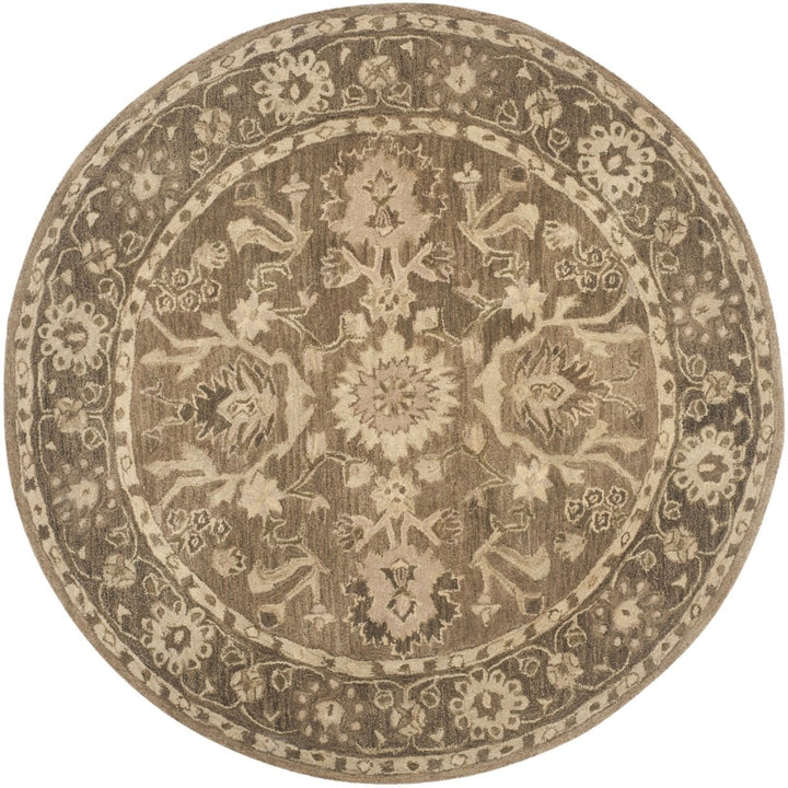 SAFAVIEH Anatolia AN585G Handmade Grey / Dark Grey Rug Image 4