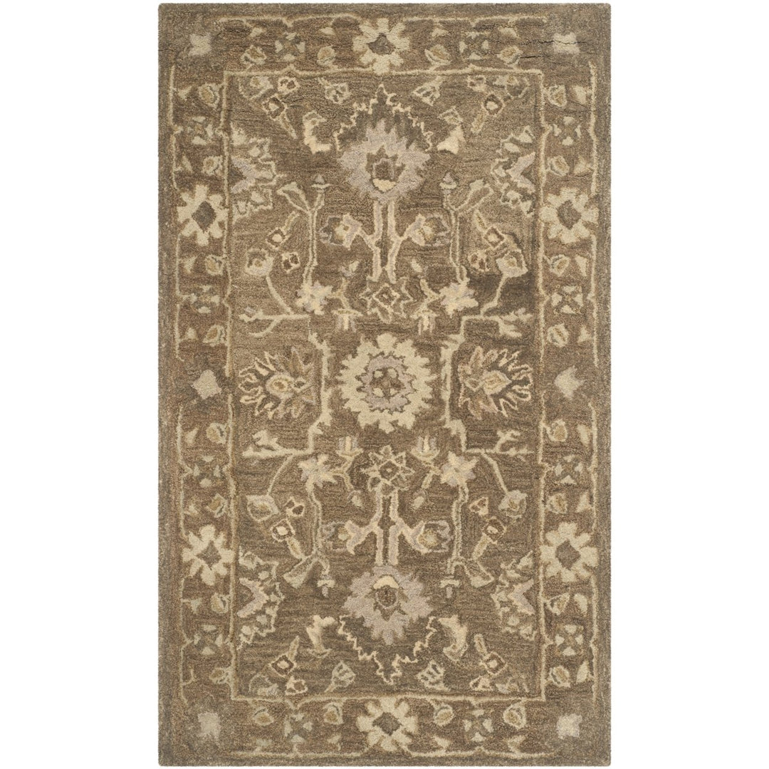 SAFAVIEH Anatolia AN585G Handmade Grey / Dark Grey Rug Image 7