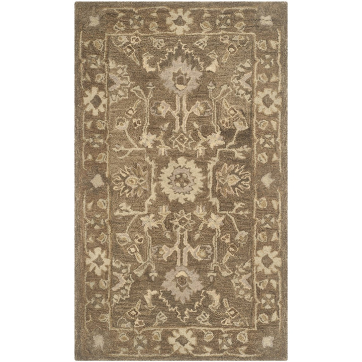 SAFAVIEH Anatolia AN585G Handmade Grey / Dark Grey Rug Image 7