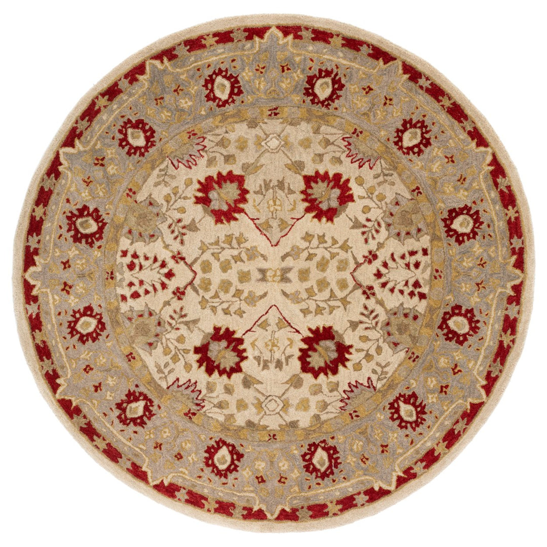 SAFAVIEH Anatolia AN589A Handmade Ivory /Light Green Rug Image 4