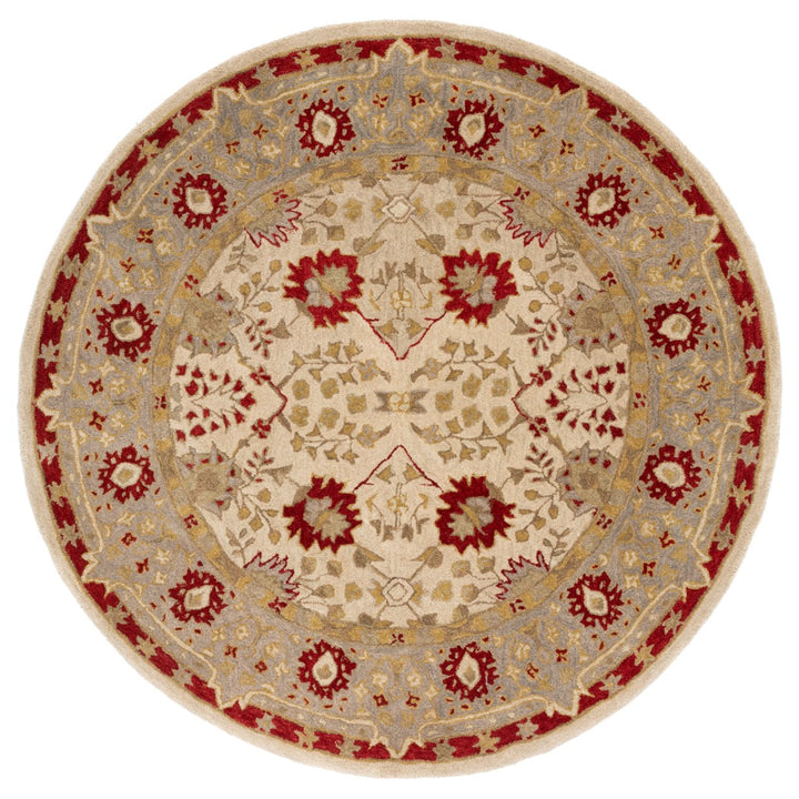 SAFAVIEH Anatolia AN589A Handmade Ivory /Light Green Rug Image 4