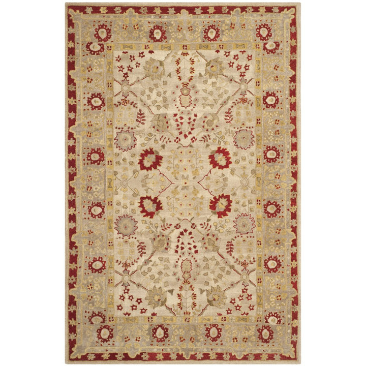 SAFAVIEH Anatolia AN589A Handmade Ivory /Light Green Rug Image 8