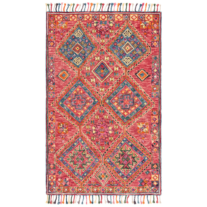 SAFAVIEH Aspen Collection APN111Q Handmade Red / Blue Rug Image 2