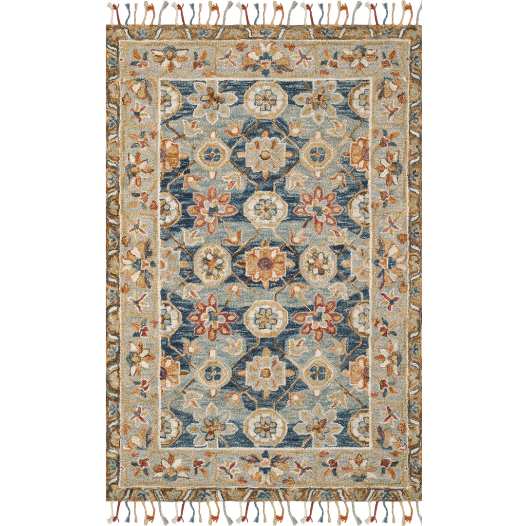 SAFAVIEH Aspen Collection APN110A Handmade Grey/Navy Rug Image 1